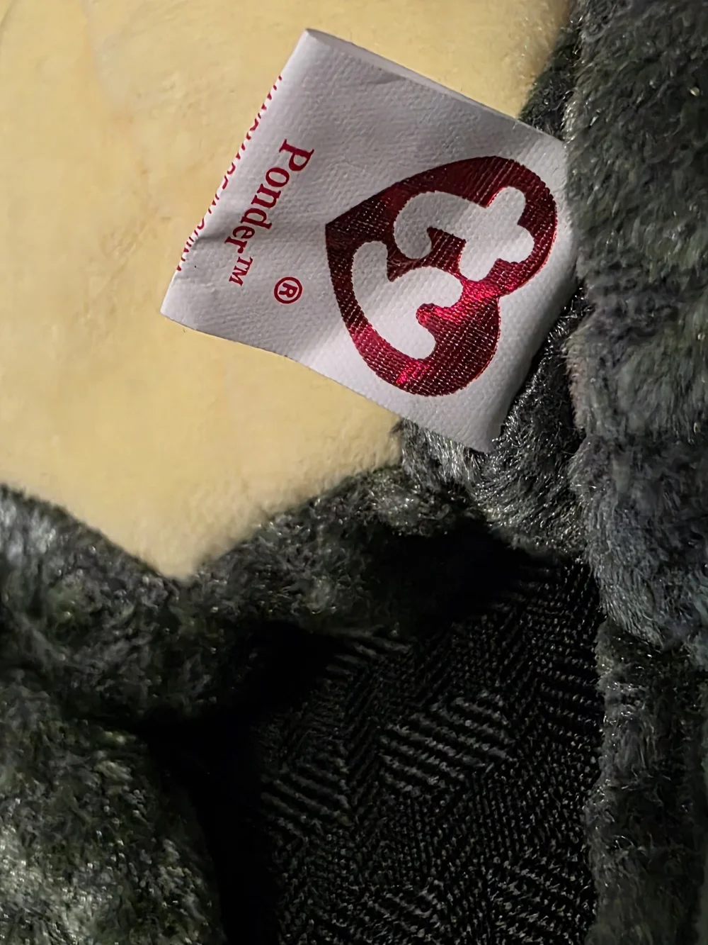 Ty Green Plush Reptile Beanie with Heart Tag